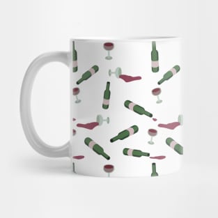 Pattern of red wine in white background Mug